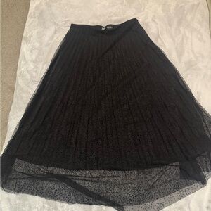 Zara Black Polka Dot Maxi Skirt